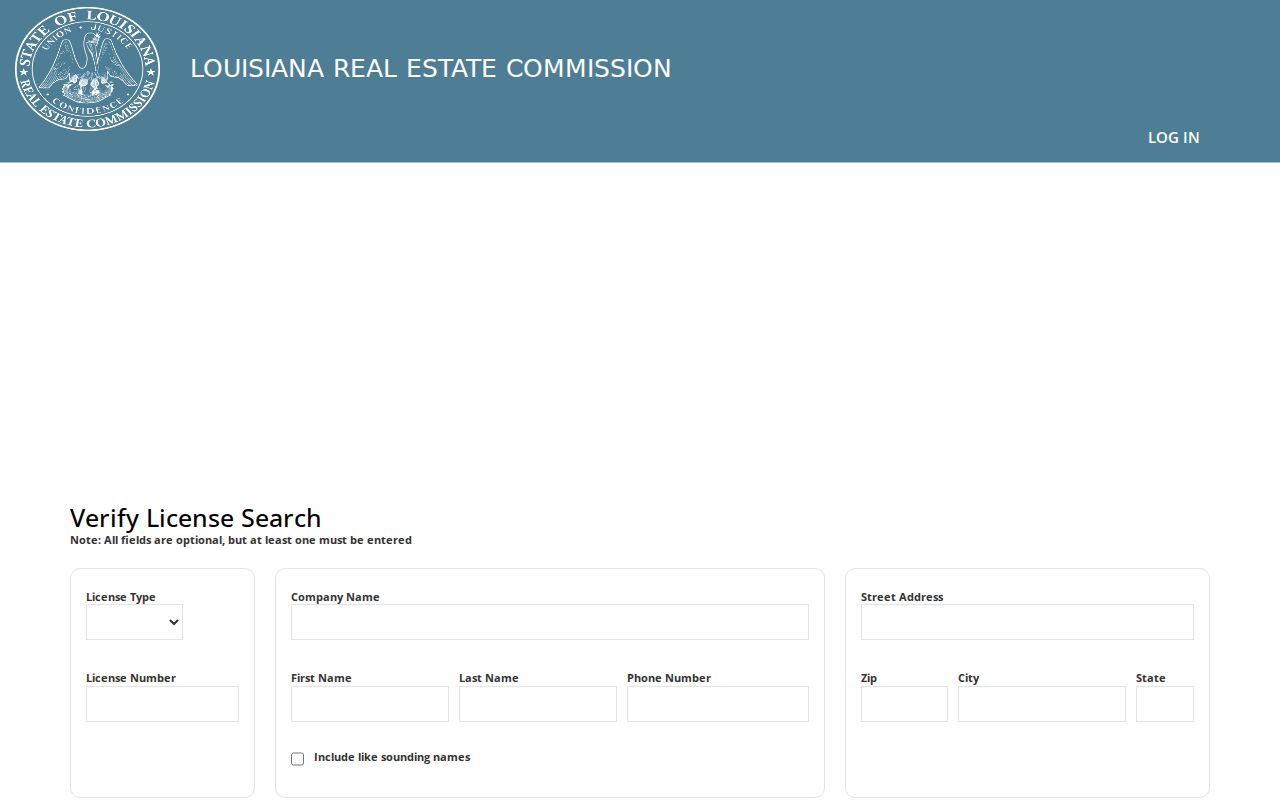 Kenner resident lookup with the Louisiana real estate license search
